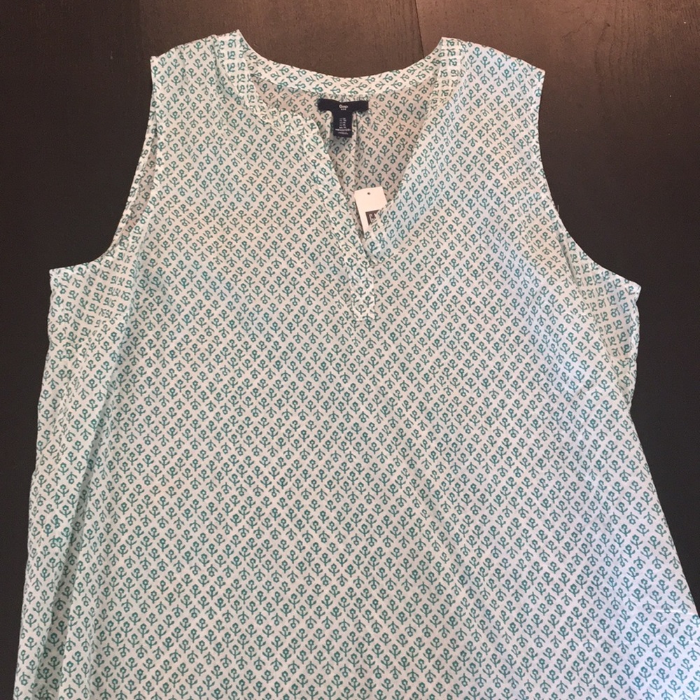 Green floral patter tank